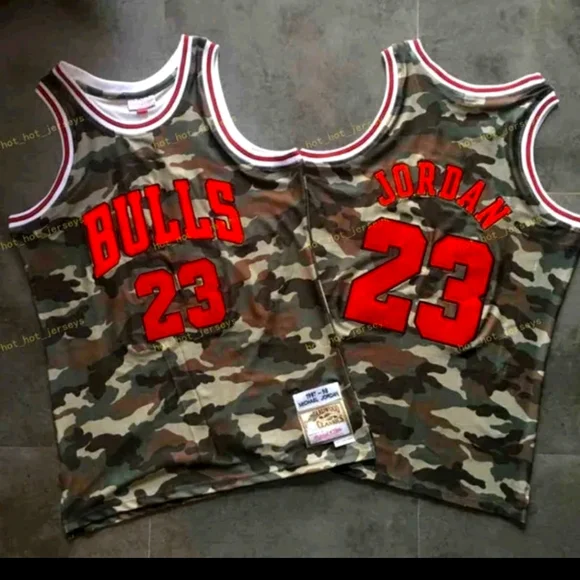 Mitchell Ness Shirts Limited Edition Camo Bulls Jordan